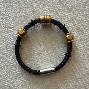 Black and Gold Braided Bracelet